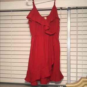 Japna cherry red wrap style dress